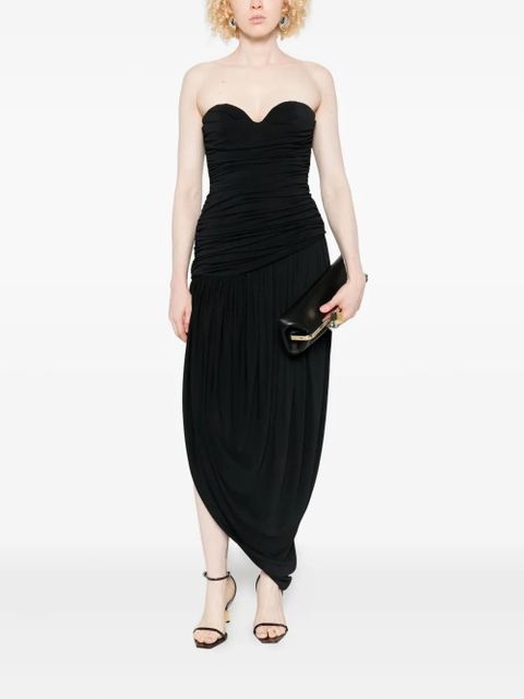 Magda Butrym strapless draped dress - Black - zdjęcie produktu nr 2