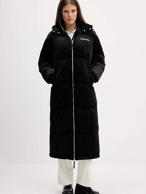 Juicy Couture kurtka welurowa kolor czarny zimowa JCOIJ225552 - zdjęcie produktu nr 1