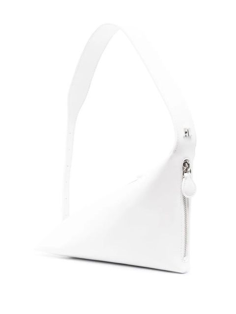Courrèges Shark Baby leather shoulder bag - White