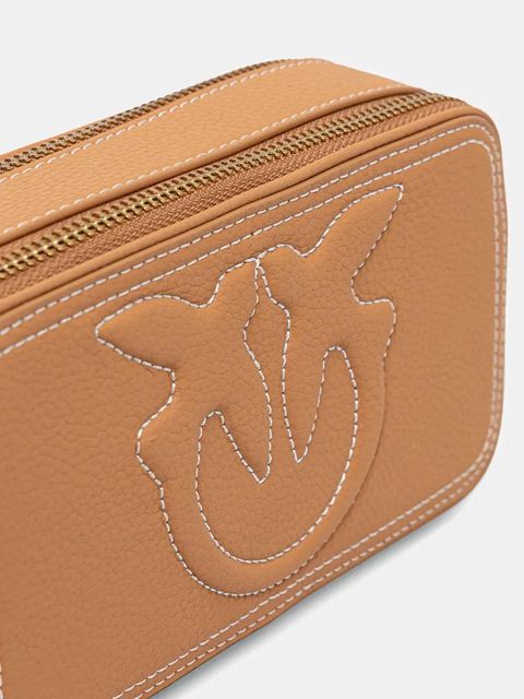 Pinko torebka skórzana kolor brązowy 103799 A1LF