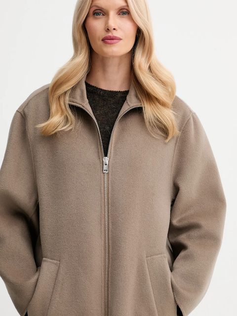 Filippa K płaszcz wełniany kolor brązowy 32042 - zdjęcie produktu nr 2