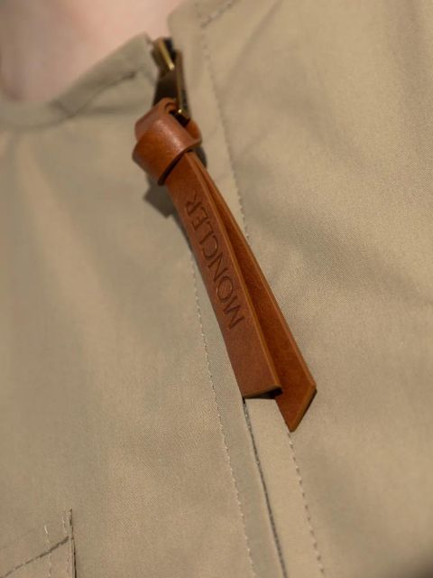 Moncler pleated poplin midi dress - Neutrals