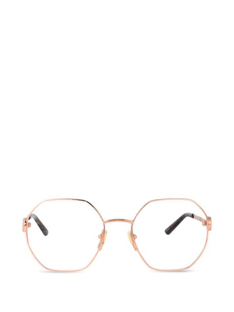 Gucci Eyewear geometric logo-embellished glasses - Pink - zdjęcie produktu nr 1
