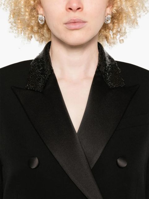 Versace sequin-embellished blazer - Black