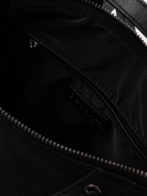 Desigual plecak BLACK PATCH TANGO P damski kolor czarny mały z aplikacją 25WAKP12