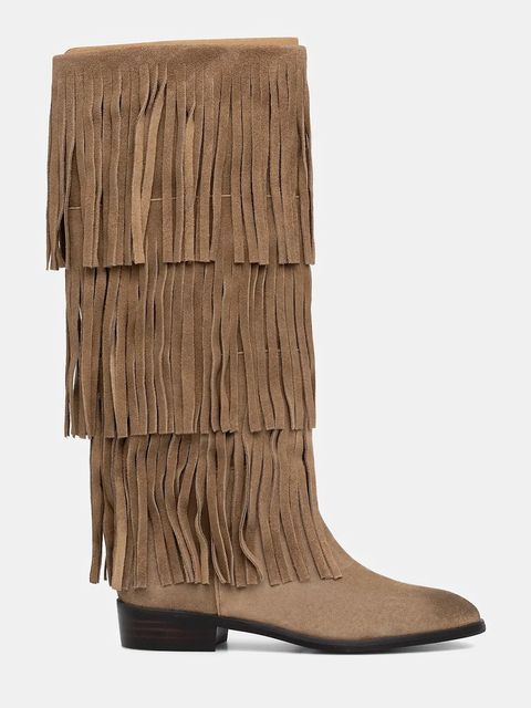 Steve Madden kozaki Spur damskie kolor beżowy na płaskim obcasie 11003916 - zdjęcie produktu nr 2