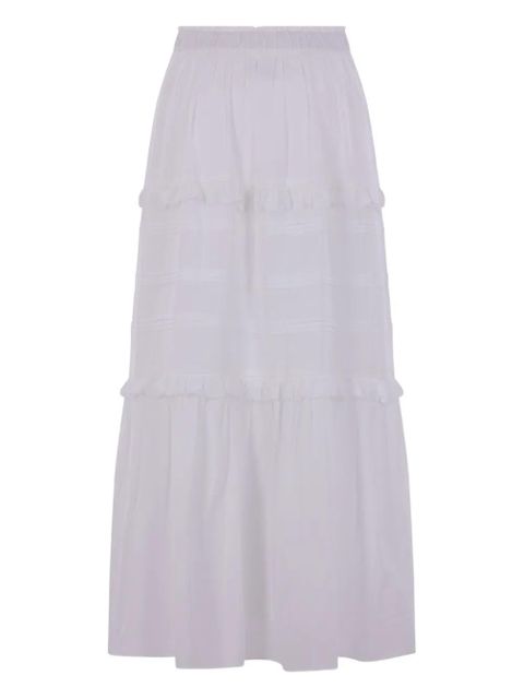 MARANT ÉTOILE ruffled tiered maxi skirt - White