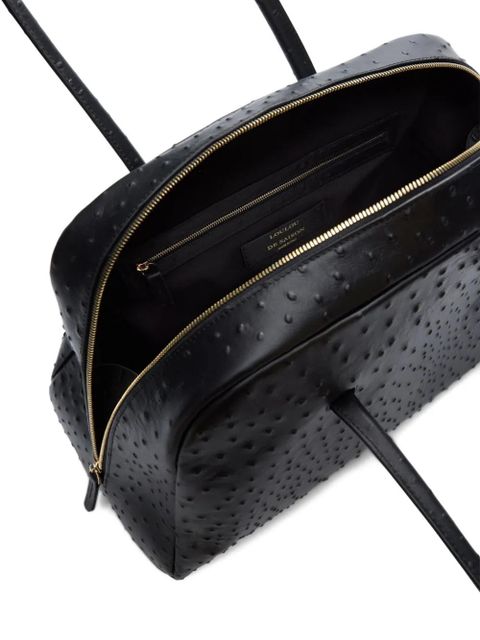 LouLou de Saison Darren textured leather travel bag - Black
