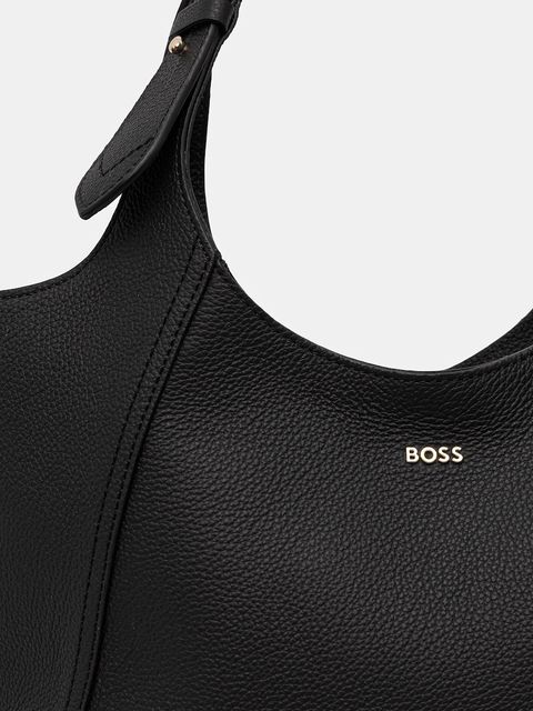 BOSS torebka skórzana kolor czarny 50552117