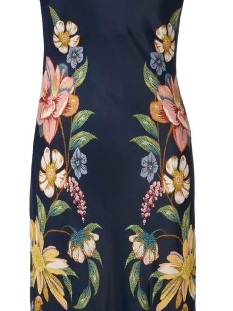 FARM Rio Maira floral-print spaghetti-straps maxi dress - Blue - zdjęcie produktu nr 2