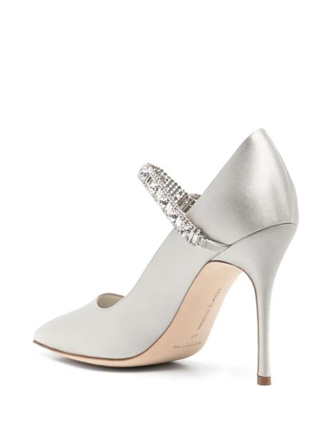 Manolo Blahnik 105mm Hamedi pumps - Grey