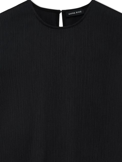 ANINE BING Malia round-neck top - Black