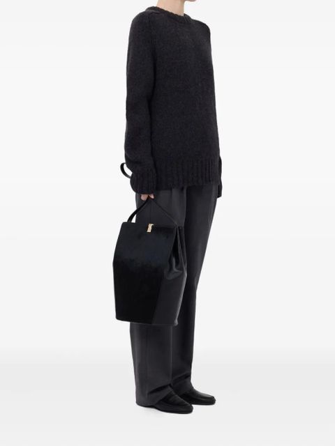 LouLou de Saison Jesse drop-shoulder ribbed sweater - Black