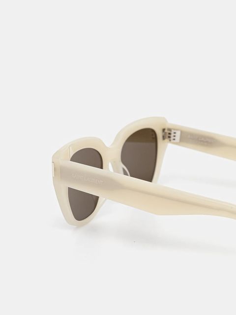 Saint Laurent okulary przeciwsłoneczne damskie kolor beżowy SL 827