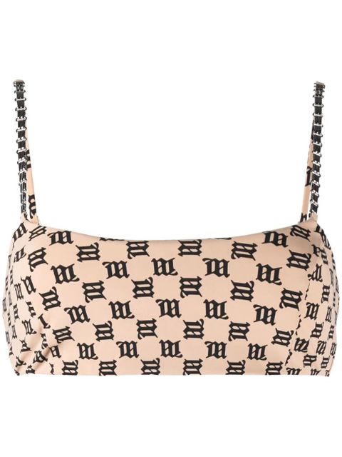 MISBHV monogram-print bikini top - Neutrals - zdjęcie produktu nr 1