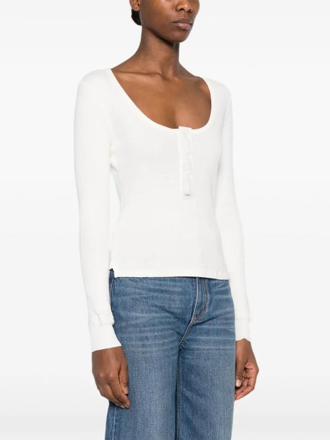 Chloé button long-sleeve T-shirt - White
