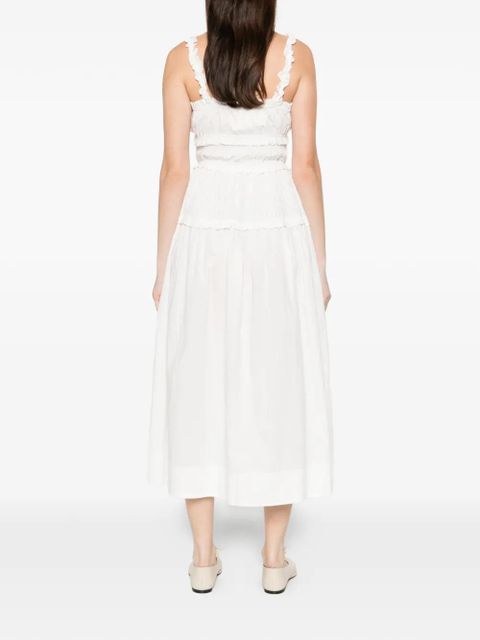 DÔEN scoop neck Marianne midi dress - White
