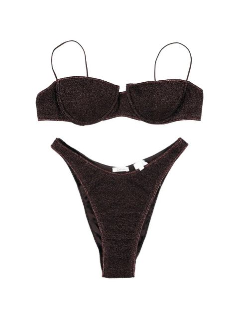Oséree Lumière balconette bandeau bikini - Brown - zdjęcie produktu nr 1