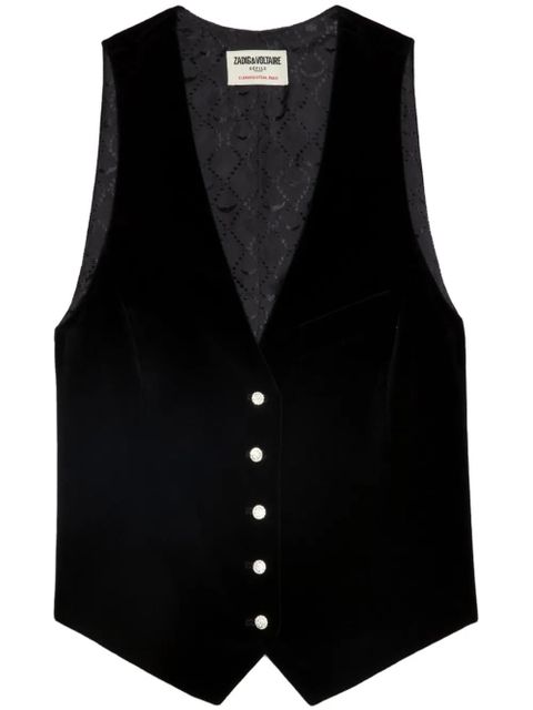Zadig&Voltaire Emaux velvet vest - Black - zdjęcie produktu nr 1