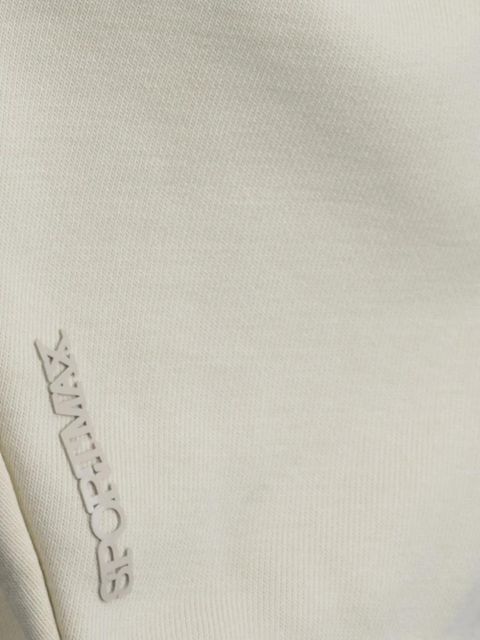 Sportmax logo-plaque hoodie - Neutrals