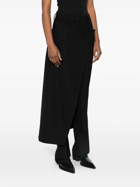 Sportmax asymmetric panel trousers - Black