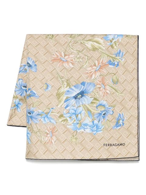 Ferragamo Gancini-print scarf - Neutrals - zdjęcie produktu nr 1