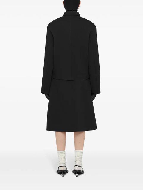 Jil Sander A-line decorative-buttons skirt - Black