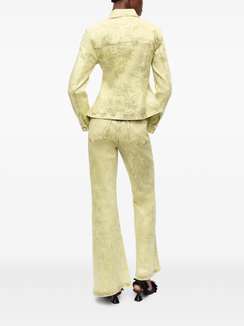 GANNI acid-wash denim jacket - Green - zdjęcie produktu nr 2