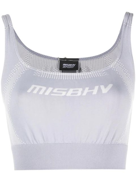 MISBHV logo-print cropped top - Blue - zdjęcie produktu nr 1