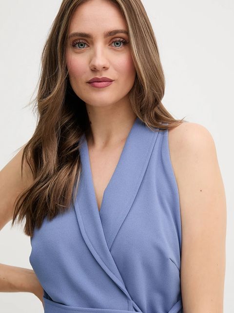 Sandro Ferrone sukienka kolor niebieski midi dopasowana S18XBESAY