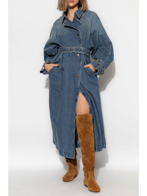 ISABEL MARANT Brekka trench coat - Blue