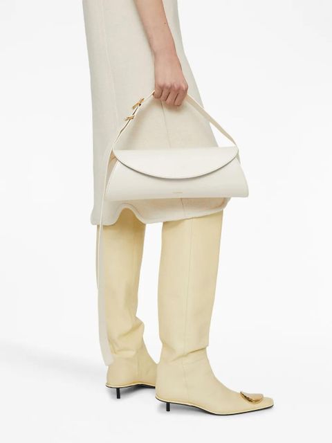 Jil Sander large Cannolo leather shoulder bag - White - zdjęcie produktu nr 2