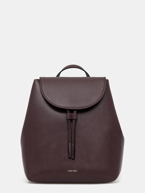 Calvin Klein plecak damski kolor bordowy mały gładki LV04F3297G - zdjęcie produktu nr 1