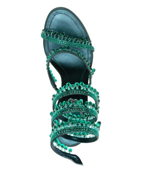 René Caovilla 105mm Chandelier sandals - Green