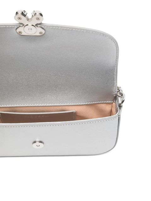 Alexander McQueen small Skull flower shoulder bag - Silver