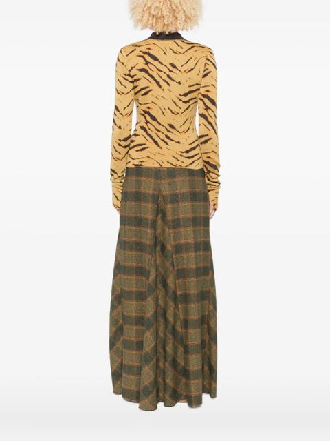 GANNI zebra-print polo top - Neutrals - zdjęcie produktu nr 2