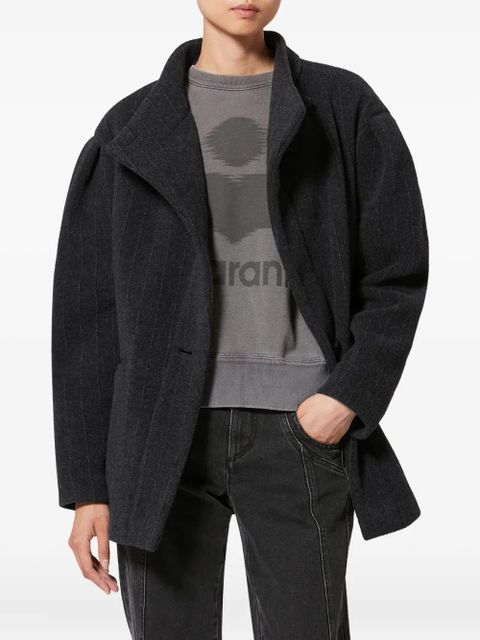 ISABEL MARANT pinstripe button blazer - Grey