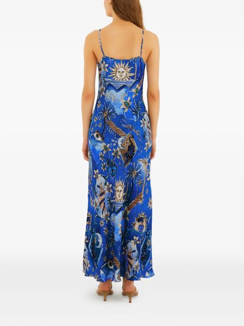 FARM Rio sun print slip maxi dress - Blue - zdjęcie produktu nr 2