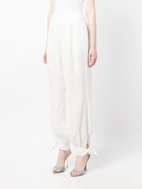 ZIMMERMANN wide-leg linen trousers - White