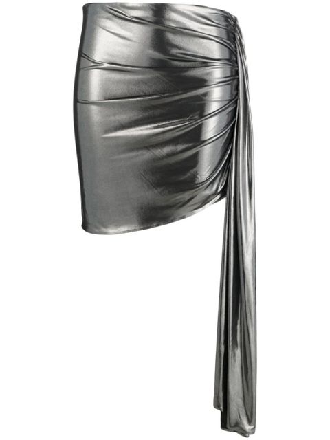 Magda Butrym asymmetric mini skirt - Silver - zdjęcie produktu nr 1