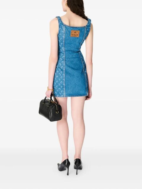 Marine Serre Moon Laser sleeveless mini dress - Blue