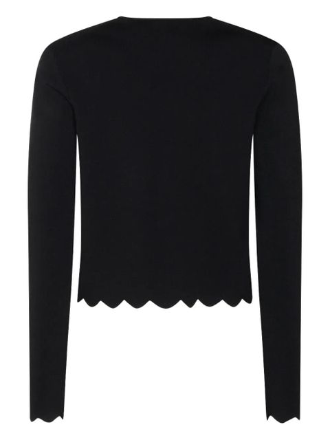 TWINSET buttoned-up scalloped jacket - Black - zdjęcie produktu nr 2