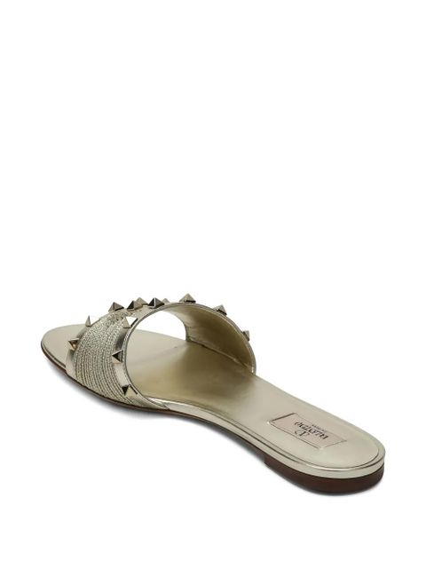 Valentino Garavani stud flat sandals - Yellow