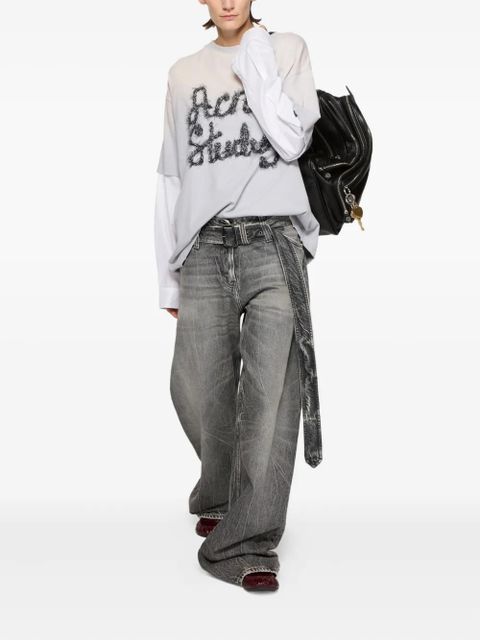 Acne Studios belted jeans - Grey