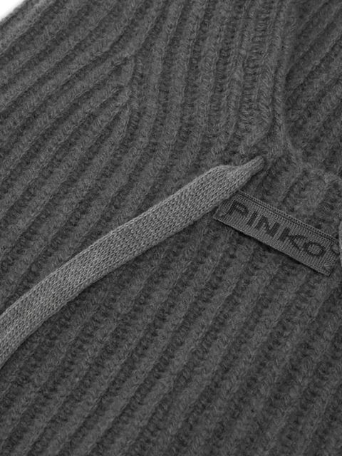 PINKO hooded ribbed balaclava - Grey - zdjęcie produktu nr 2