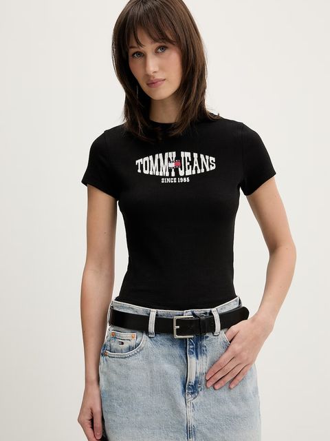 Tommy Jeans T-shirt damski z bawełną - zdjęcie produktu nr 1