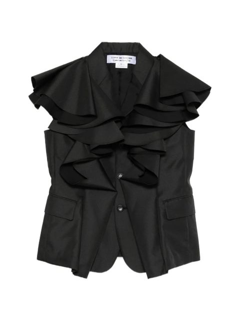 Comme Des Garçons ruffled button coat - Black - zdjęcie produktu nr 1
