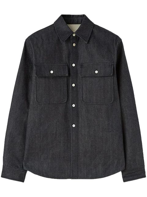 Jil Sander spread-collar denim shirt - Blue - zdjęcie produktu nr 1
