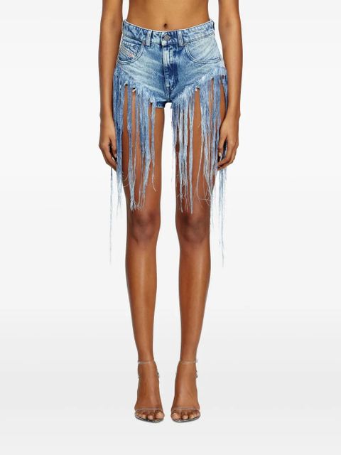 Diesel fringe-detailing shorts - Blue