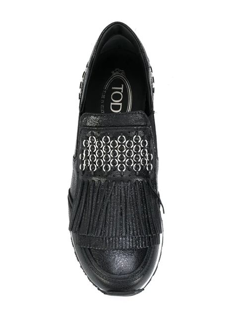 Tod's fringed slip-on sneakers - Black